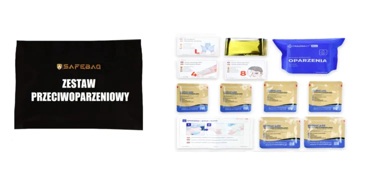 Plecak ratunkowy SAFEBAG CRBN moduł ZESTAW PRZECIWOPARZENIOWY